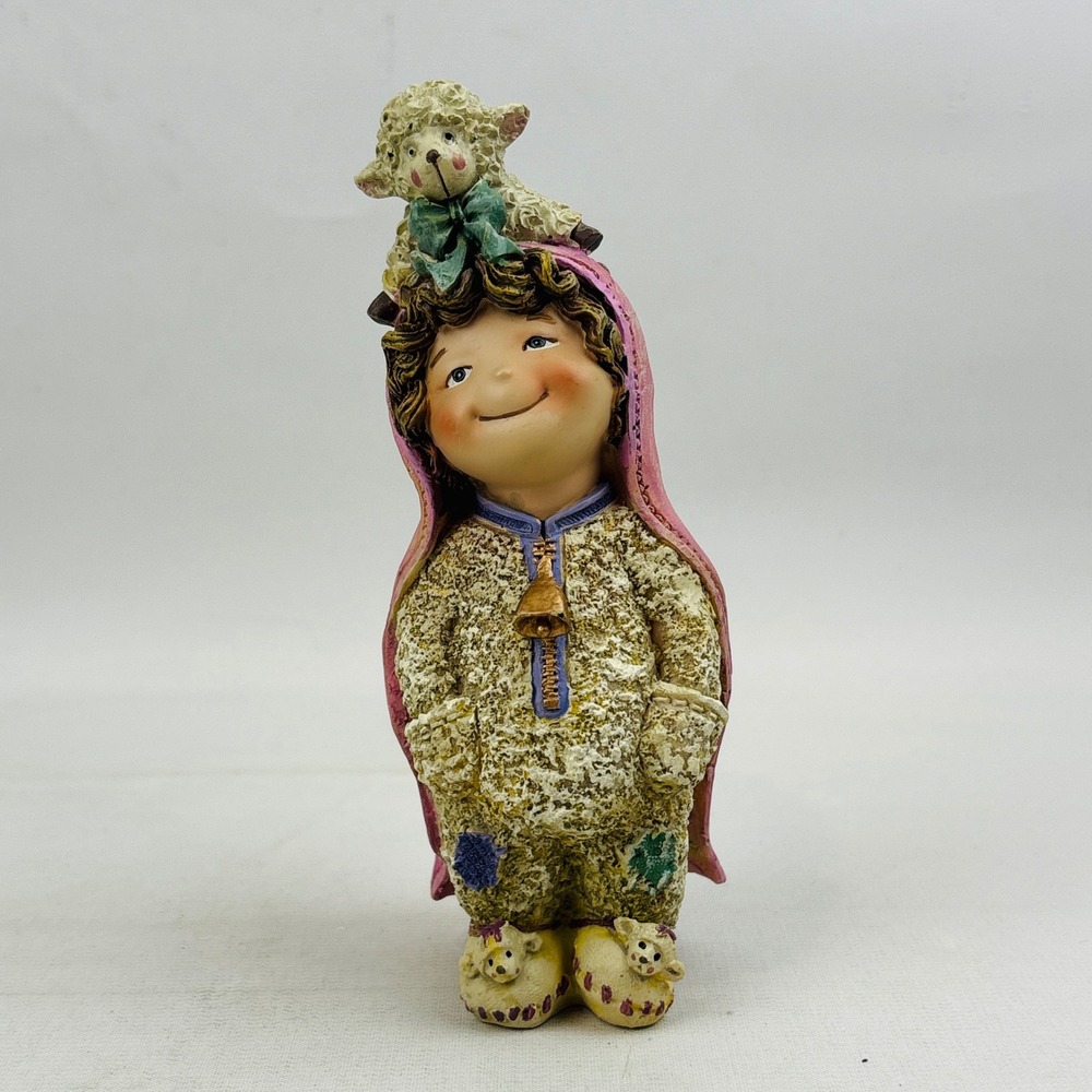 Button‎ Jar Kids Christmas Pageant Figure Little Sister Lamb Sandy Tuzinski